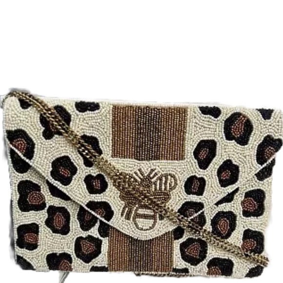 Aratta Beaded Envelope Crossbody Handbag - Picture 2 of 5